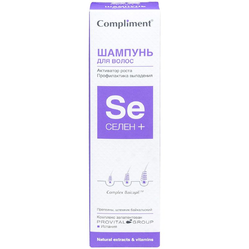 

Шампунь для волос Compliment Селен+ Профилактика выпадения 200 мл