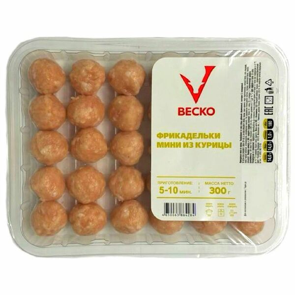 Фрикадельки Веско мини из курицы категории Б охлажденные, 300г