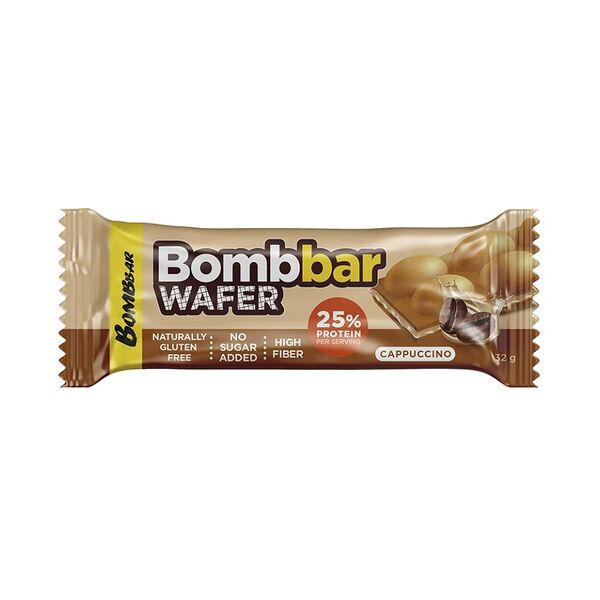 Батончик вафельный Bombbar с молочно-ореховой пастой со вкусом Капучино 32 г