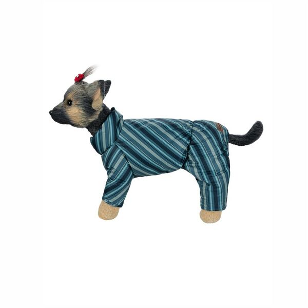 Комбинезон для собак DOGMODA Райе воротник-стойка унисекс, синий-3, спина 28см