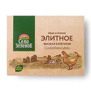  Яйцо куриное Элитное Село Зелёное высшая категория