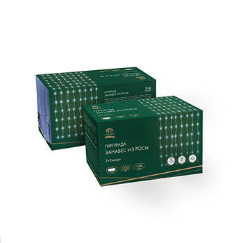 

Электрогирлянда Дождь из росы 3*2м LED белый + п/у с крючками для крепления от USB 1 шт, 130г