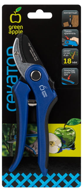 

Секатор Green Apple садовый для дачи контактный