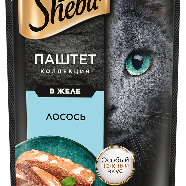 Влажный корм для кошек SHEBA® паштет с лососем