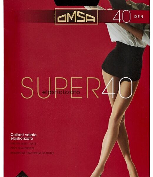 Колготки женские Omsa Super Elasticizzato черные 40 den 4 размер