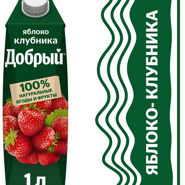 Напиток Добрый Яблоко клубника 1л