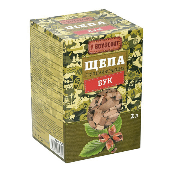 Щепа крупная для копчения Boyscout Бук, 2 л