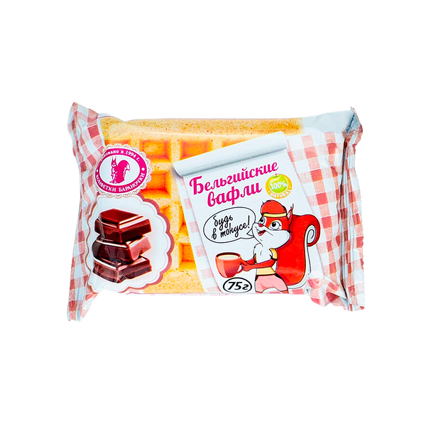 Вафли Конфетки-Бараночки Бельгийские с шоколадом 75 г