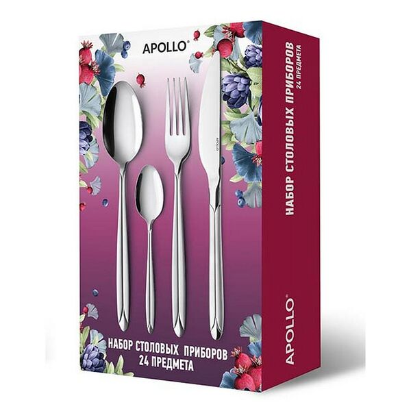 Набор столовых приборов Apollo Teos, 24 предмета, нерж. сталь