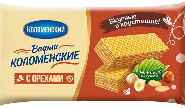 Вафли Коломенское c орехами 200г