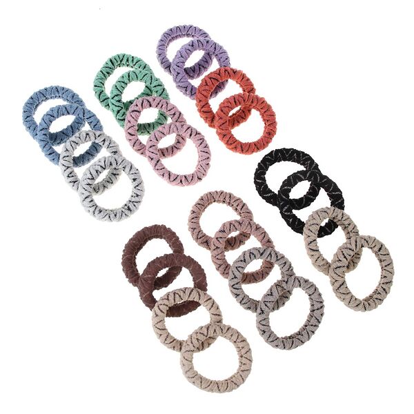 Юниlook резинки для волос, 4шт, полиэстер, 5,5см, 6 цветов, acs-09
