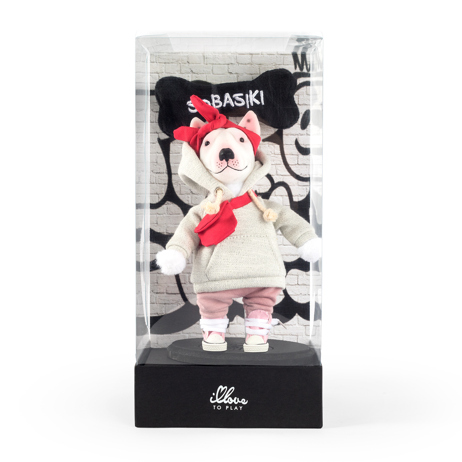 

Игрушка мягкая Sobasiki «Бультерьер Люси» в подарочной упаковке, I Love to Рlay, 23 см, Россия