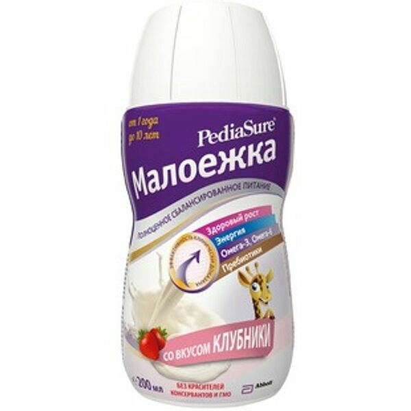 Смесь PediaSure Малоежка со вкусом клубники с 1 года, 200мл