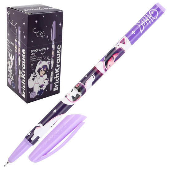 Ручка шариковая ErichKrause Neo Stick Space Anime 0,7 синяя, 1 шт