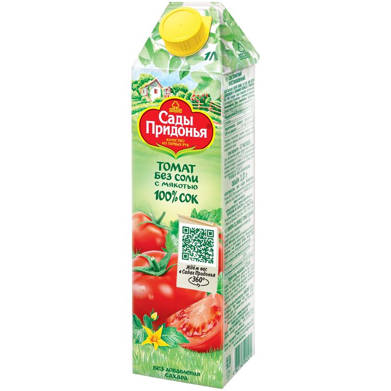

Сок Сады Придонья томатный без соли 1 л