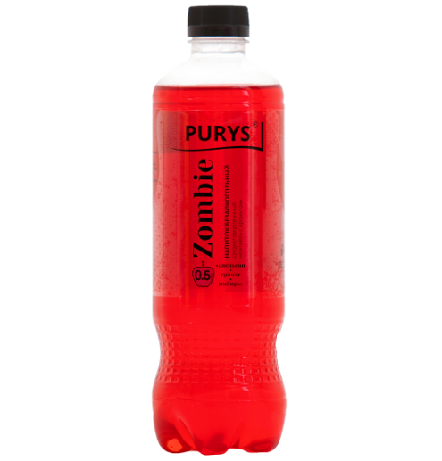 Напиток PURYS Zombie Апельсин, гранат, имбирь среднегазированный, 0.5 л
