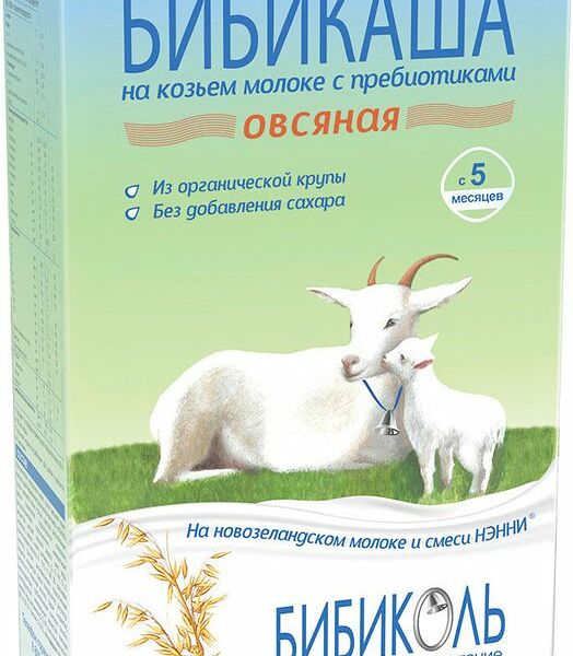 Каша детская Бибикаша овсяная на козьем молоке, с 5 месяцев
