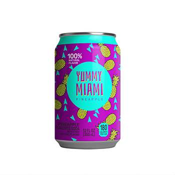 

Напиток газированный YUMMY MIAMI Pineapple 0.355л, США