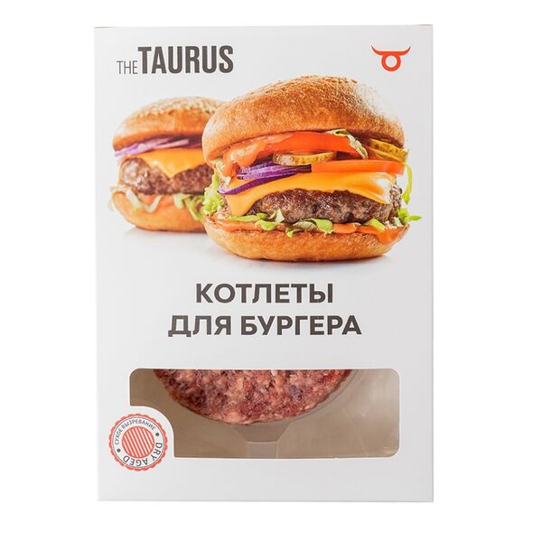 Бургерная котлета из говядины Dry aged охлажденная Taurus