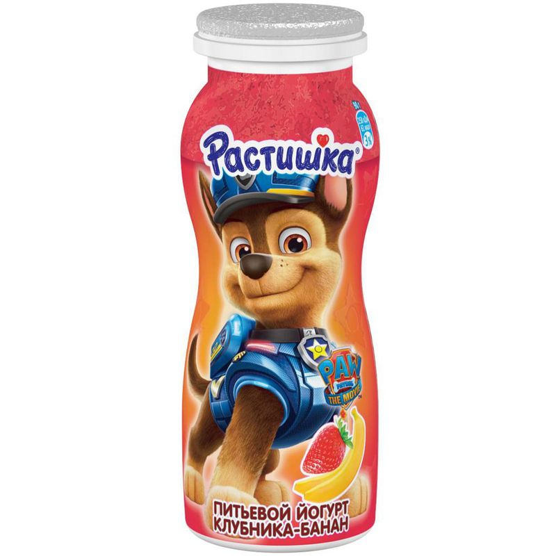

Йогурт детский питьевой Растишка клубника-банан, с 3 лет, 1.6% дизайн упаковки в ассортименте 90 г