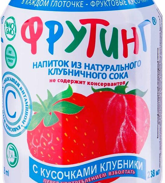 Напиток из натурального клубничного сока ТМ Fruiting (Фрутинг) 238мл