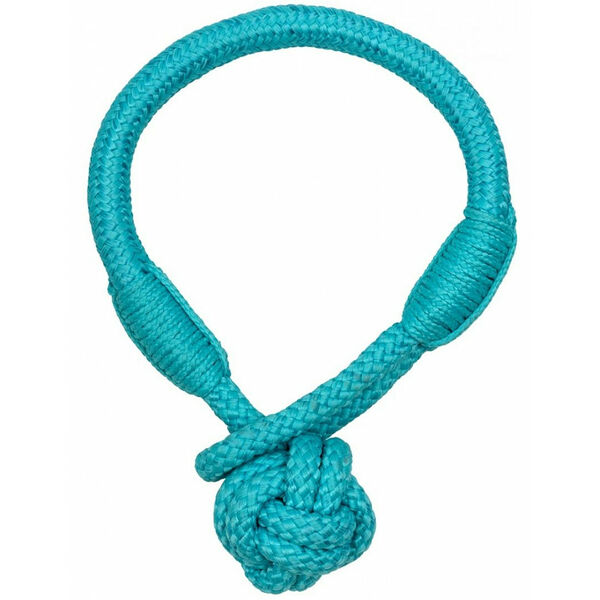 Playology Жевательный канат Tough tug knot с ароматом арахиса, голубой до 27,2 кг