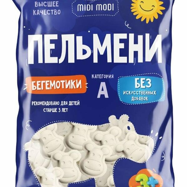 Пельмени Бегемотики ТМ Midi Modi (Миди Моди)