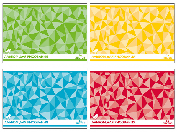 Альбом для рисования АШАН Красная птица А4, в ассортименте,1шт