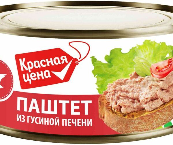 Паштет Красная Цена Деликатесный из гусиной печени 315г