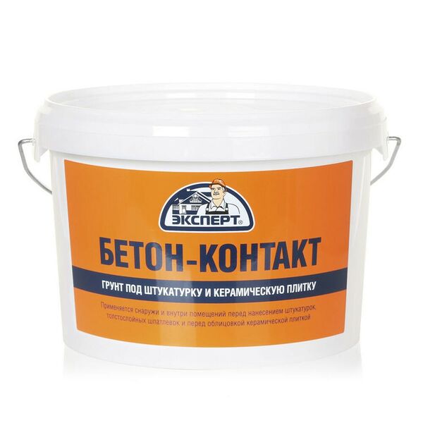 Грунт акриловый Бетон-контакт Эксперт, 3 кг, морозостойкий