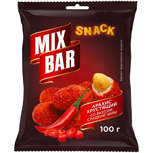 Арахис MixBar хрустящий со вкусом сладкий чили, 100 г
