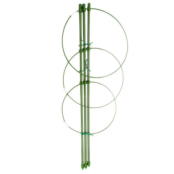 Суппорт цветочный 45 см с кольцами пластик