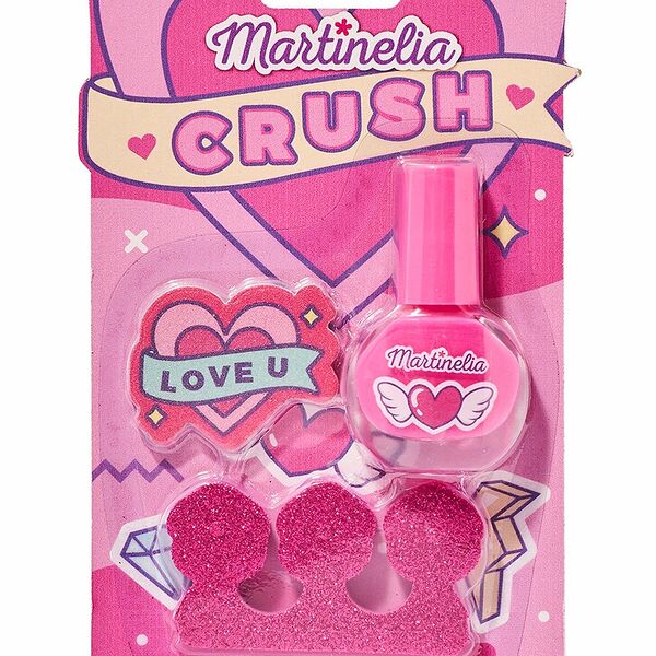 MARTINELIA Набор розовый для ногтей Краш дет. (Лак для ногтей 4 мл + Разделитель для пальцев + Пилка)