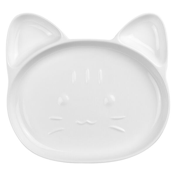 Тарелка сервировочная Elan Gallery Кошка, 18х2х20 см, цвет белый