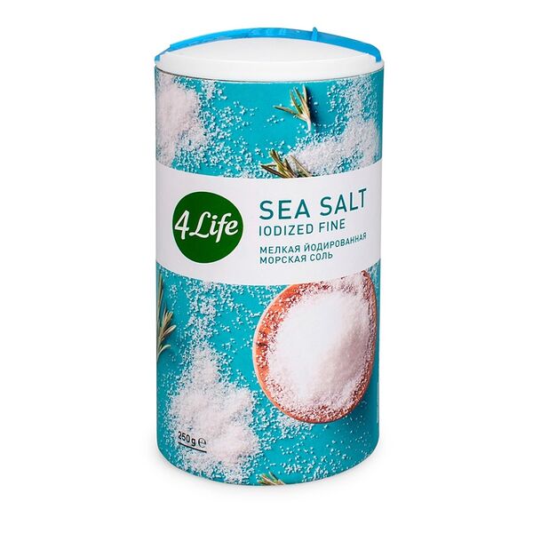Соль 4Life морская йодированная мелкая 250г