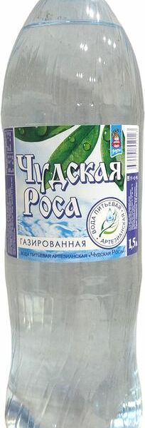 Вода Чудская Роса артезианская газированная 1.5л