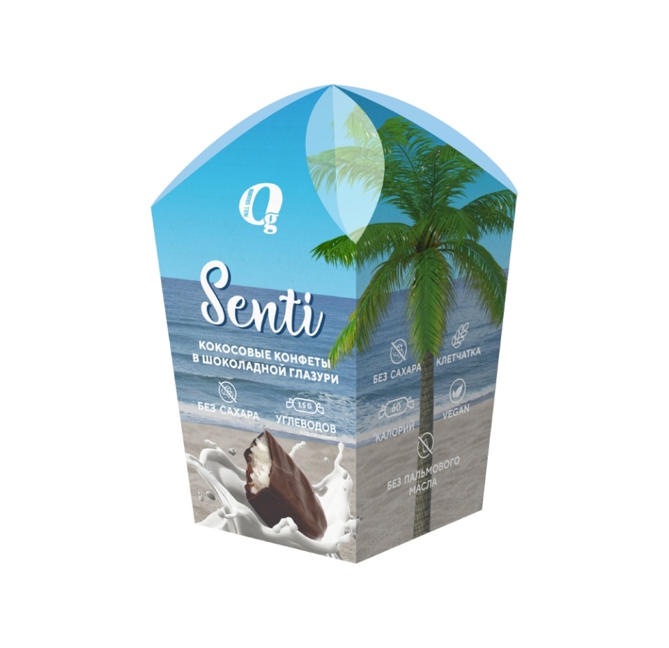 

Конфеты Ноль грамм Senti кокосовые в шоколадной глазури 180 г