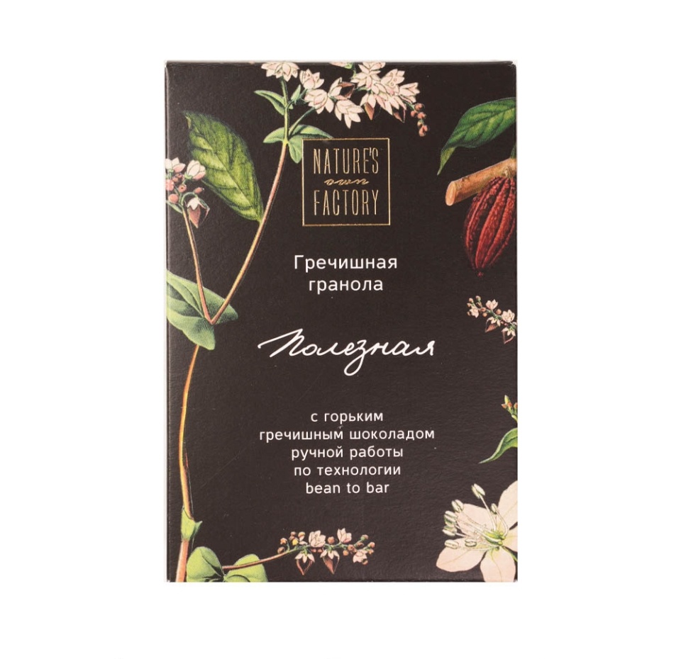 

Гранола гречишная с горьким гречишным шоколадом Nature's own factory 75 г, Россия