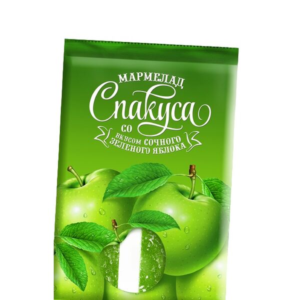 Мармелад СПАКУСА кокос/зел. яблоко вес 180 г Красный Мозырянин БЕЛАРУСЬ