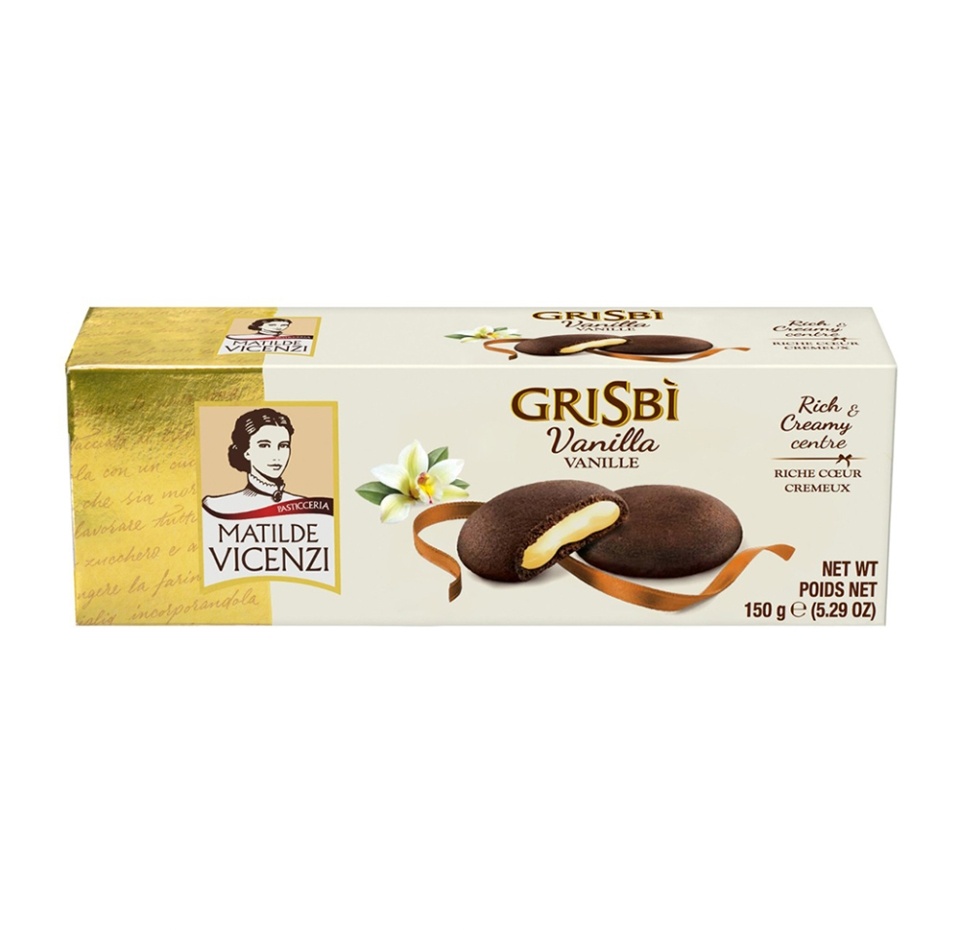 

Печенье Grisbi с тёмным шоколадом с начинкой со вкусом ванили 150г