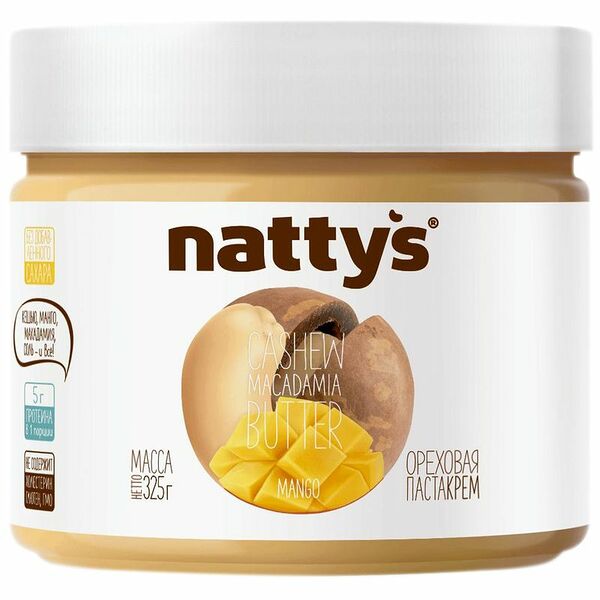 Паста-крем кешью-кокосовая Nattys с мёдом