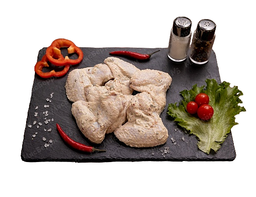 Шашлык из крыла куриного (с майонезом)