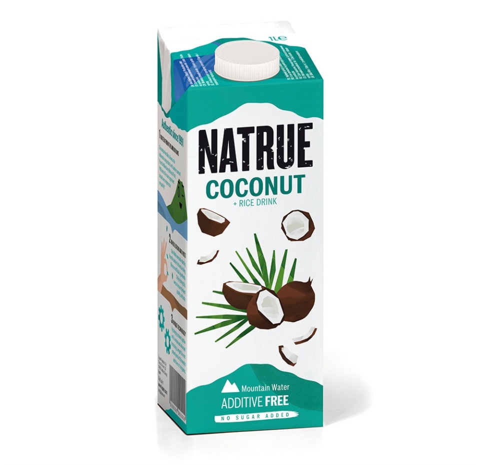 

Напиток рисовый Natrue с кокосом (без сахара) Liquats Vegetals S.A., 1л