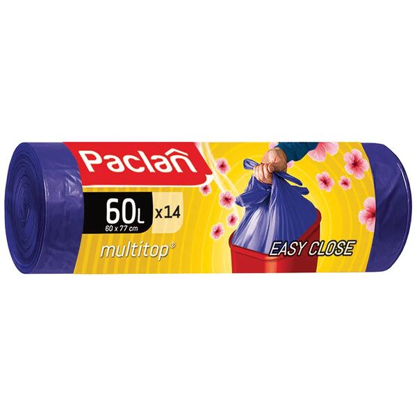 Мешки для мусора с ушками Paclan Multitop Aroma 60 л, 14 шт, Вьетнам