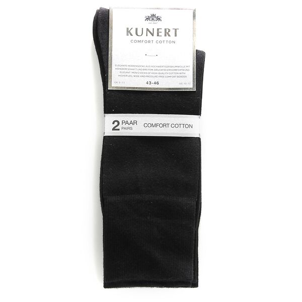 Носки мужские Kunert Comfort Cotton черные, размер 43-46, 2 пары