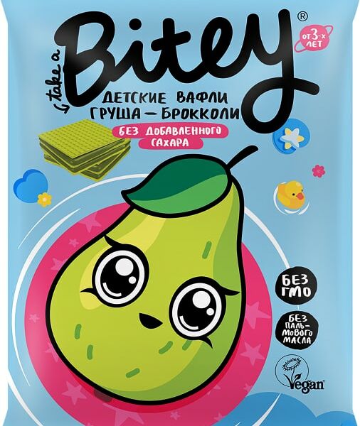 Вафли Take a Bitey Груша-Брокколи 35г