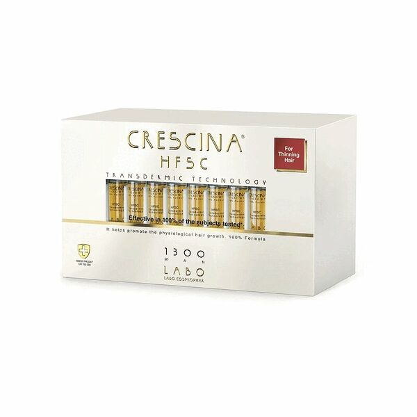 Crescina Transdermic 1300 Лосьон для стимуляции роста волос для мужчин ампулы 3.5 мл 20 шт
