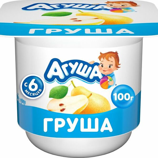 Творог фруктовый Агуша Груша 3.9% с 6 мес. 100г