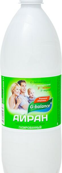 Напиток кисломолочный газированный G-balance Айран 1% 1л