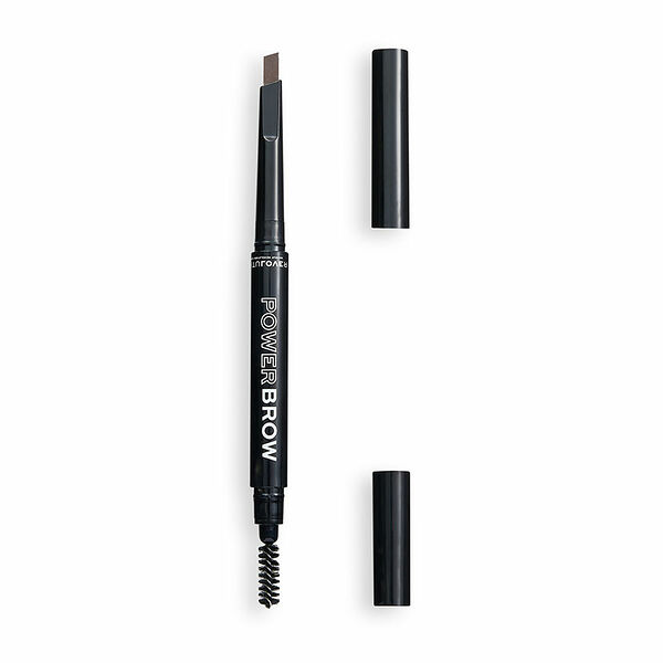 Карандаш для бровей `REVOLUTION` `RELOVE` POWER BROW с щеточкой тон dark Brown